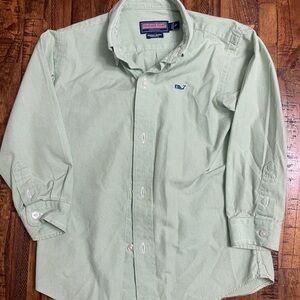 Vineyard Vines Kids' Green Button Down Shirt